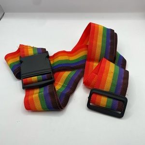 Rainbow luggage suitcase strap lgbtq pride adjustable travel accessories